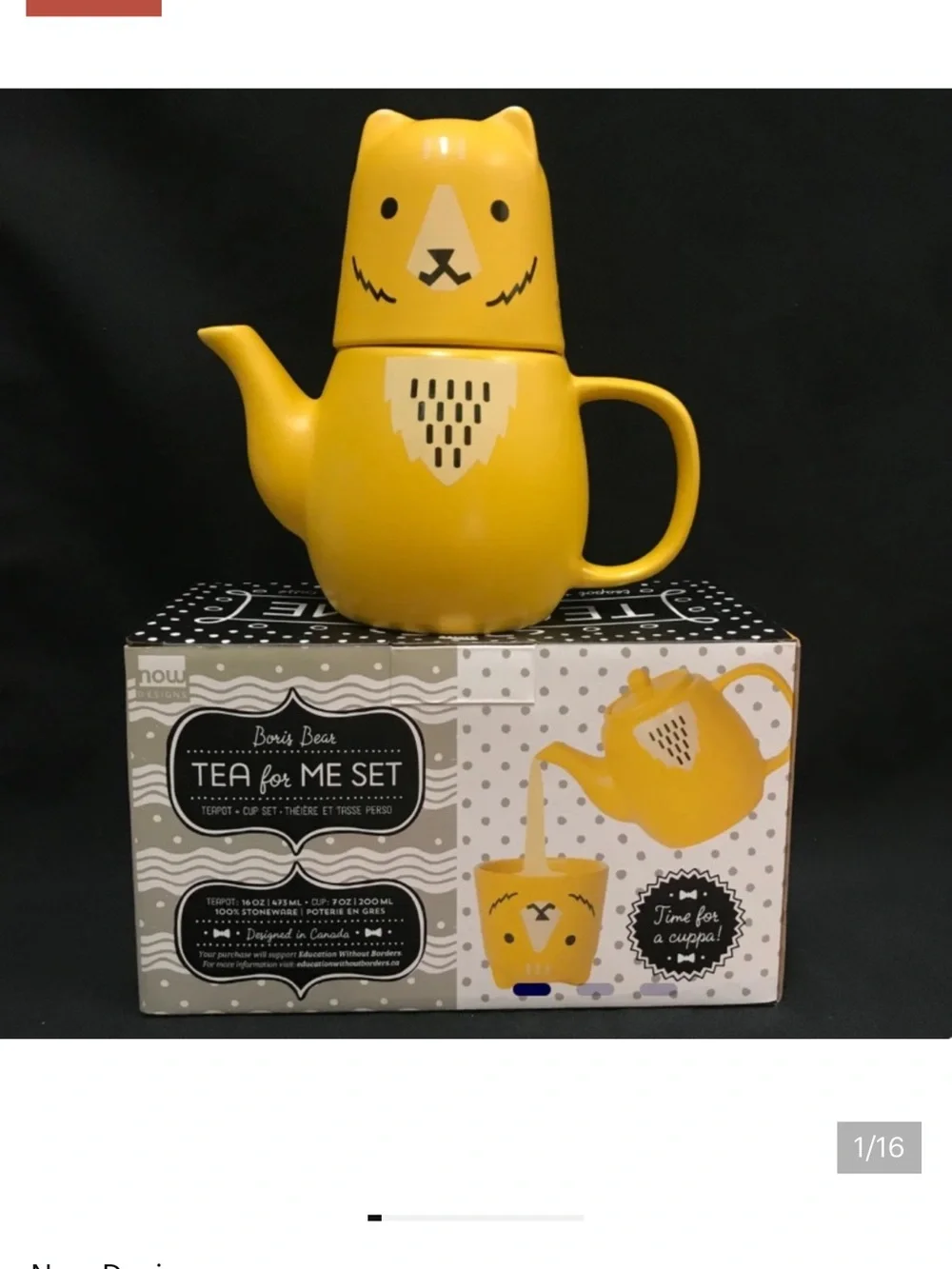 Stonewear Cat Teapot and Cup Set
